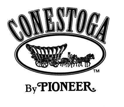 Conestoga by Pioneer's logo in full color used on many branded materials.