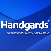 Handgards First in food safety innovations company logo in full color used on many branded materials.