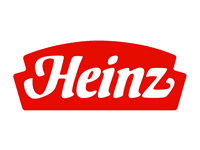 Heinz's logo in full color used on many branded materials.