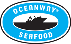 Oceanway Seafood's logo in full color used on many branded materials.